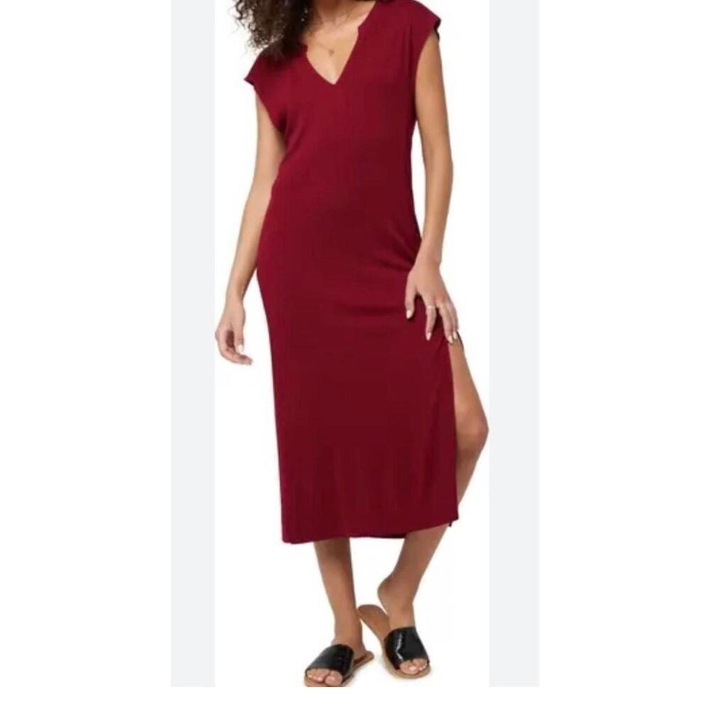 NEW Lspace red midi dress small robyn